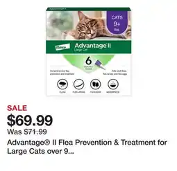 Petsmart Advantage II Flea Prevention & Treatment for Large Cats over 9 lbs, Monthly Doses offer