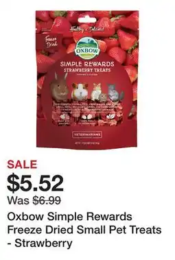 Petsmart Oxbow Simple Rewards Freeze Dried Small Pet Treats - Strawberry offer
