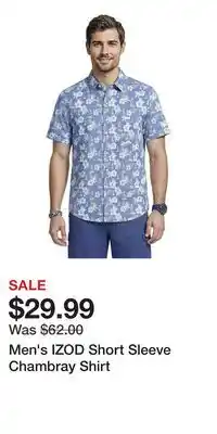Kohl's Men's IZOD Short Sleeve Chambray Shirt offer