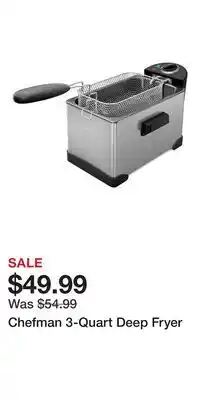 Kohl's Chefman 3-Quart Deep Fryer offer