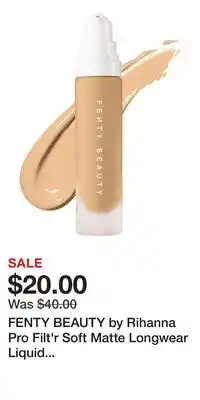 Kohl's FENTY BEAUTY by Rihanna Pro Filt'r Soft Matte Longwear Liquid Foundation offer