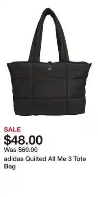 Kohl's adidas Quilted All Me 3 Tote Bag offer