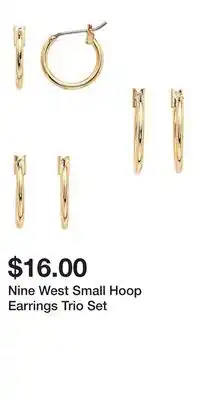 Kohl's Nine West Small Hoop Earrings Trio Set offer