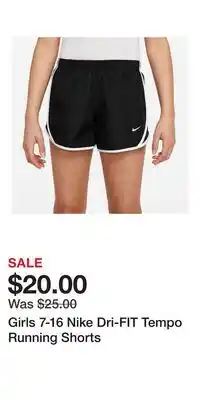 Kohl's Girls 7-16 Nike Dri-FIT Tempo Running Shorts offer