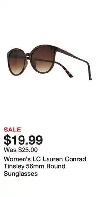 Kohl's Women's LC Lauren Conrad Tinsley 56mm Round Sunglasses offer