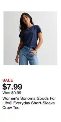 Kohl's Women's Sonoma Goods For Life Everyday Short-Sleeve Crew Tee offer