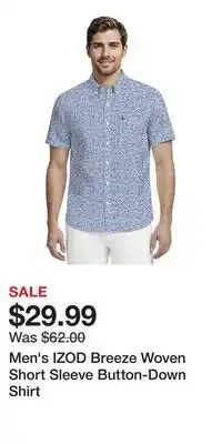 Kohl's Men's IZOD Breeze Woven Short Sleeve Button-Down Shirt offer