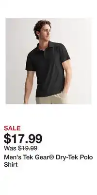 Kohl's Men's Tek Gear Dry-Tek Polo Shirt offer