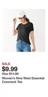 Kohl's Women's Nine West Essential Crewneck Tee offer