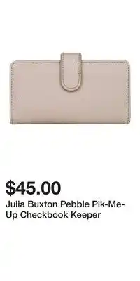 Kohl's Julia Buxton Pebble Pik-Me-Up Checkbook Keeper offer