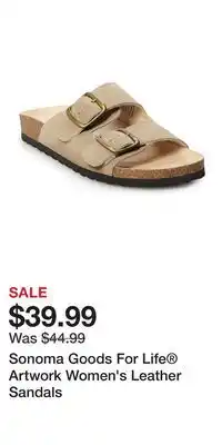 Kohl's Sonoma Goods For Life Artwork Women's Leather Sandals offer