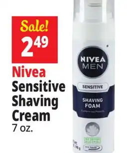Ocean State Job Lot Nivea Sensitive Shaving Cream offer