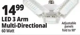 Ocean State Job Lot LED 3 Arm Multi-Directional offer