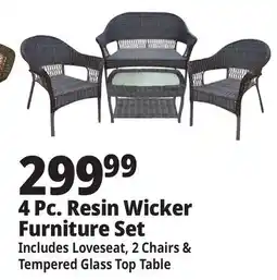Ocean State Job Lot 4-Piece All-Weather Resin Wicker Furniture Set offer