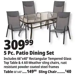 Ocean State Job Lot 5 pc. patio dining set offer