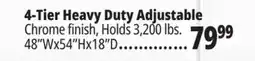 Ocean State Job Lot 4-Tier Heavy Duty Adjustable shelving offer