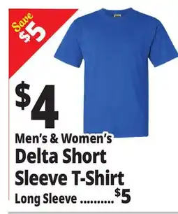 Ocean State Job Lot Men's & Women's Delta Short Sleeve T-Shirt offer