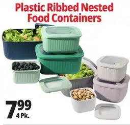Ocean State Job Lot Plastic Ribbed Nested Food Containers offer