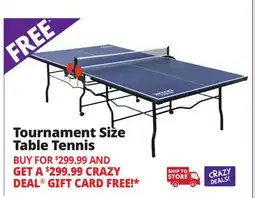 Ocean State Job Lot Tournament Size Table Tennis offer