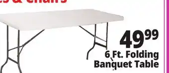Ocean State Job Lot 6 Ft. Folding Banquet Table offer