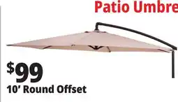 Ocean State Job Lot 10' Round Offset Patio Umbrellas & base offer