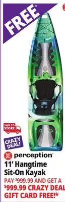 Ocean State Job Lot 11' Hangtime Sit-On Kayak offer