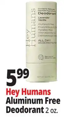 Ocean State Job Lot Hey Humans Aluminum Free Deodorant offer