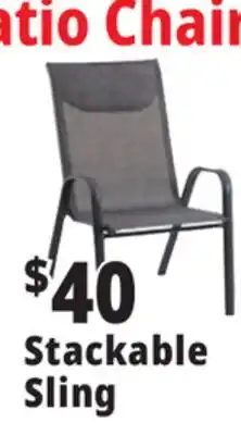 Ocean State Job Lot Stackable Sling Patio Chair offer