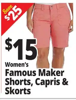 Ocean State Job Lot Women's Famous Maker Shorts, Capris & Skorts offer
