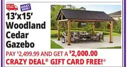 Ocean State Job Lot 13'x15' Woodland Cedar Gazebo offer
