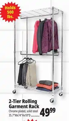 Ocean State Job Lot 2-Tier Rolling Garment Rack offer