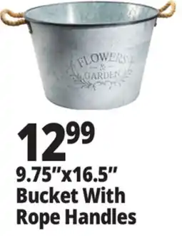 Ocean State Job Lot 9.75x16.5 Bucket With Rope Handles offer