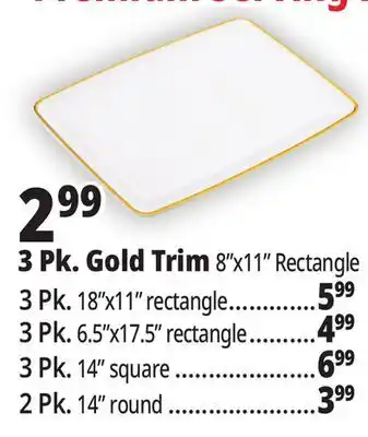 Ocean State Job Lot 3 Pk. Gold Trim offer