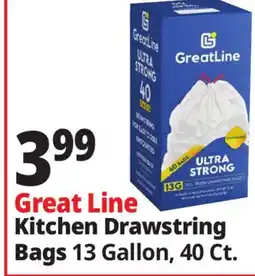 Ocean State Job Lot Great Line Kitchen Drawstring 13 Gallon, 40 Ct offer