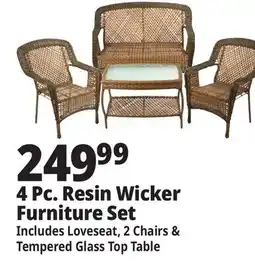 Ocean State Job Lot 4 Pc. Resin Wicker Furniture Set offer
