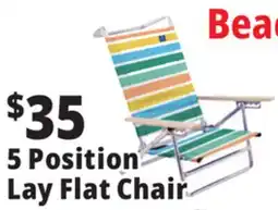 Ocean State Job Lot 5-Position Lay Flat Chair offer
