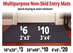 Ocean State Job Lot Multipurpose Non-skid Entry Mats offer