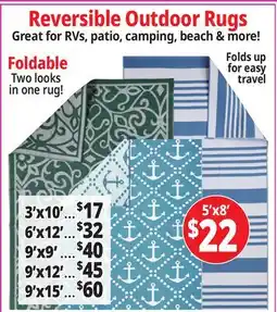 Ocean State Job Lot Reversible Outdoor Rugs offer