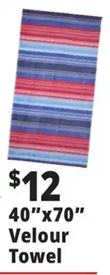 Ocean State Job Lot 40 x 70 Velour Towel offer
