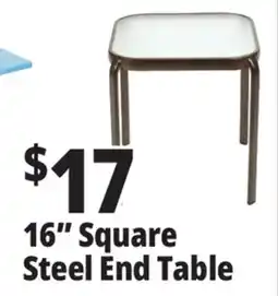 Ocean State Job Lot 16 Square Steel End Table offer