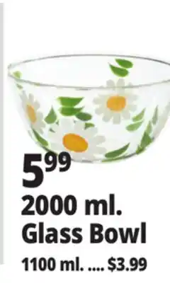 Ocean State Job Lot 2000 ml. Glass Bowl offer