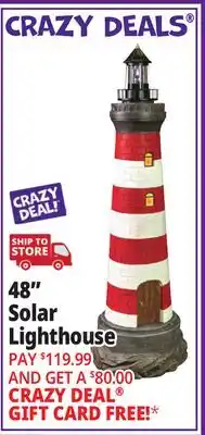 Ocean State Job Lot 48 Solar Lighthouse offer