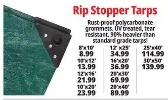 Ocean State Job Lot Rip Stopper Tarps offer