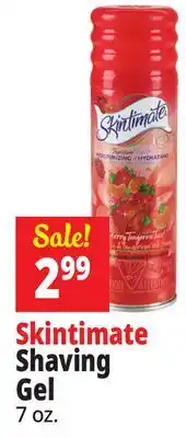 Ocean State Job Lot Skintimate Shaving Gel offer