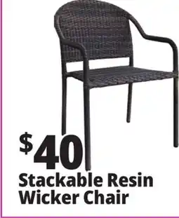 Ocean State Job Lot Stackable Resin Wicker Chair offer
