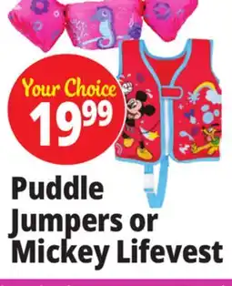 Ocean State Job Lot Puddle Jumpers or Mickey Lifevest offer