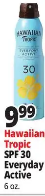 Ocean State Job Lot Hawaiian Tropic SPF 30 Everyday Active offer