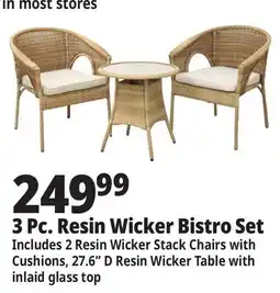 Ocean State Job Lot 3 Pc. Resin Wicker Bistro Set offer