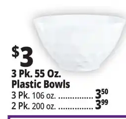 Ocean State Job Lot 3 Pk. 55 Oz. Plastic Bowls offer