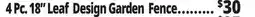 Ocean State Job Lot 4 Pc. 18 Leaf Design Garden Fence offer